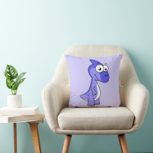 Cute Illustration Of A Parasaurolophus Dinosaur. 2 Cushion