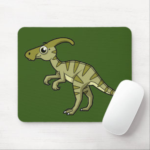 Cute Illustration Of A Parasaurolophus Dinosaur. 3 Mouse Pad