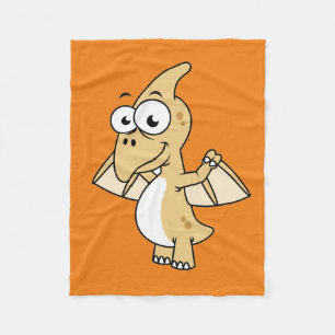 Cute Illustration Of A Pterodactyl. 2 Fleece Blanket