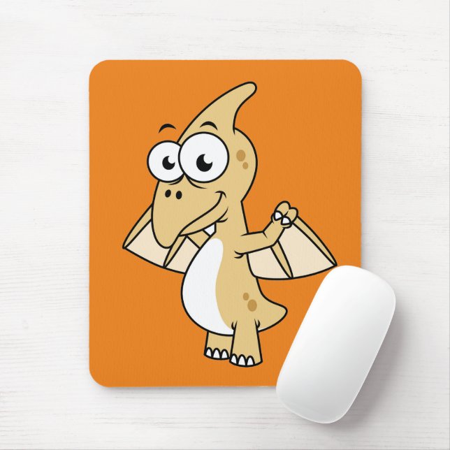 Cute Illustration Of A Pterodactyl. 2 Mouse Pad (With Mouse)