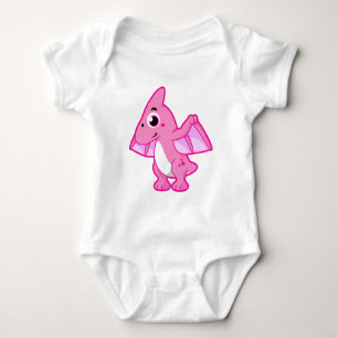 Cute Illustration Of A Pterodactyl. Baby Bodysuit