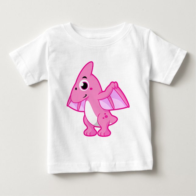Cute Illustration Of A Pterodactyl. Baby T-Shirt (Front)