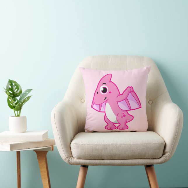 Cute Illustration Of A Pterodactyl. Cushion (Chair)
