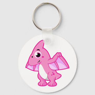 Cute Illustration Of A Pterodactyl. Key Ring