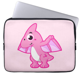Cute Illustration Of A Pterodactyl. Laptop Sleeve
