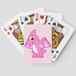 Cute Illustration Of A Pterodactyl. Playing Cards