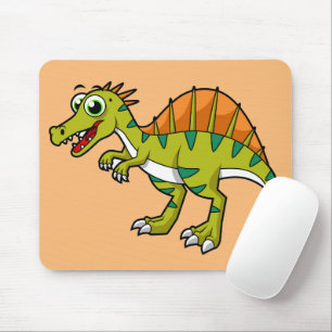 Cute Illustration Of A Smiling Spinosaurus. Mouse Pad