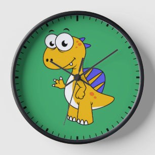 Cute Illustration Of A Spinosaurus. 2 Clock