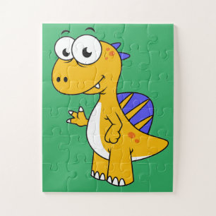 Cute Illustration Of A Spinosaurus. 2 Jigsaw Puzzle