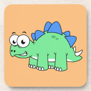 Cute Illustration Of A Stegosaurus. 2 Coaster