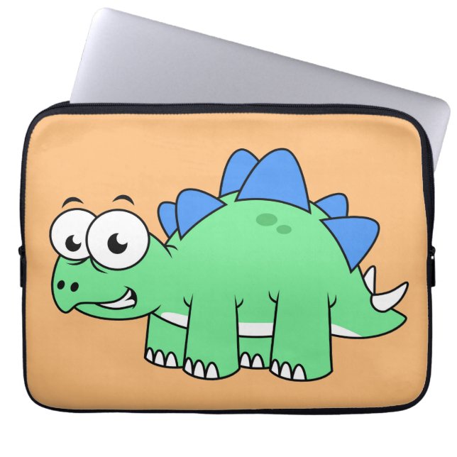 Cute Illustration Of A Stegosaurus. 2 Laptop Sleeve (Front)