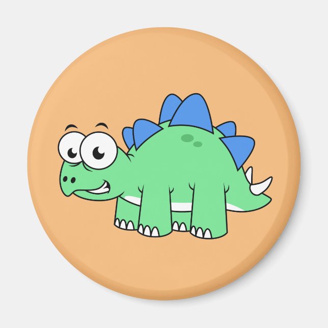 Cute Illustration Of A Stegosaurus. 2 Magnet (Front)