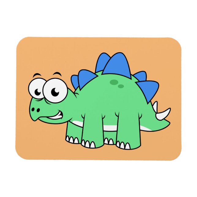 Cute Illustration Of A Stegosaurus. 2 Magnet (Horizontal)