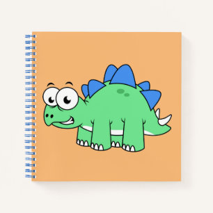 Cute Illustration Of A Stegosaurus. 2 Notebook
