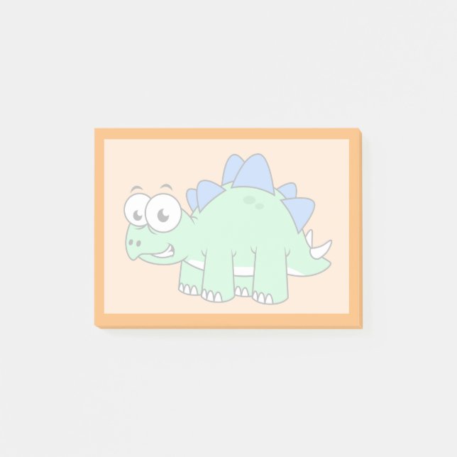 Cute Illustration Of A Stegosaurus. 2 Post-it Notes (Front)