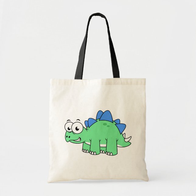 Cute Illustration Of A Stegosaurus. 2 Tote Bag (Front)
