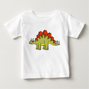 Cute Illustration Of A Stegosaurus Dinosaur. Baby T-Shirt