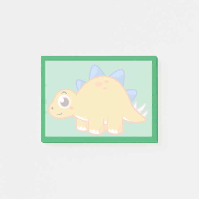 Cute Illustration Of A Stegosaurus. Post-it Notes (Front)