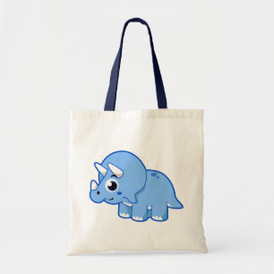 Cute Illustration Of A Triceratops Dinosaur. Tote Bag