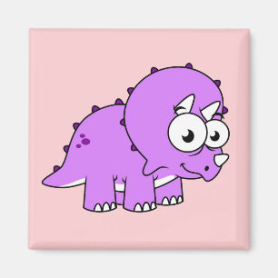 Cute Illustration Of A Triceratops. Magnet