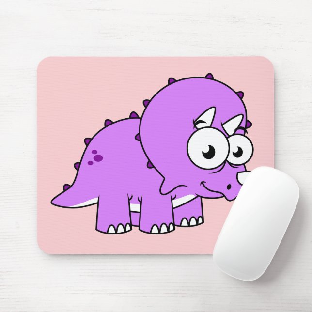 Cute Illustration Of A Triceratops. Mouse Pad (With Mouse)