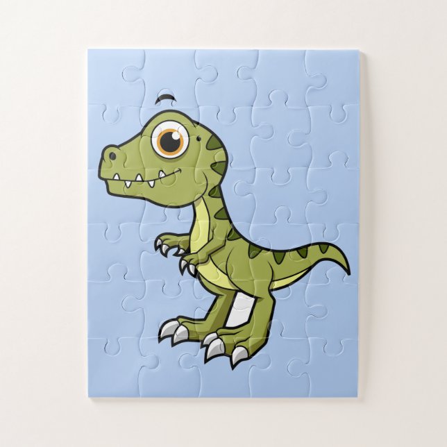 Cute Illustration Of A Tyrannosaurus Rex. Jigsaw Puzzle (Vertical)