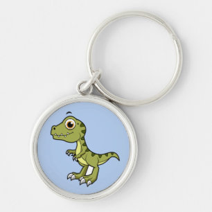 Cute Illustration Of A Tyrannosaurus Rex. Key Ring