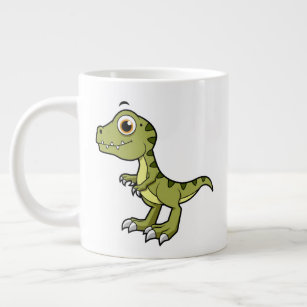 Cute Illustration Of A Tyrannosaurus Rex. Large Coffee Mug