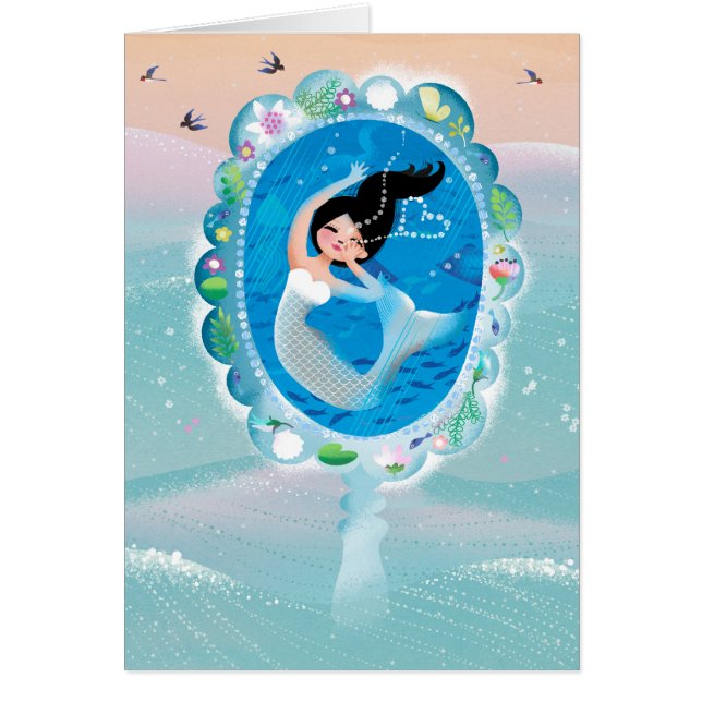 Cute illustration of mermaids' day on the Beach (Front)