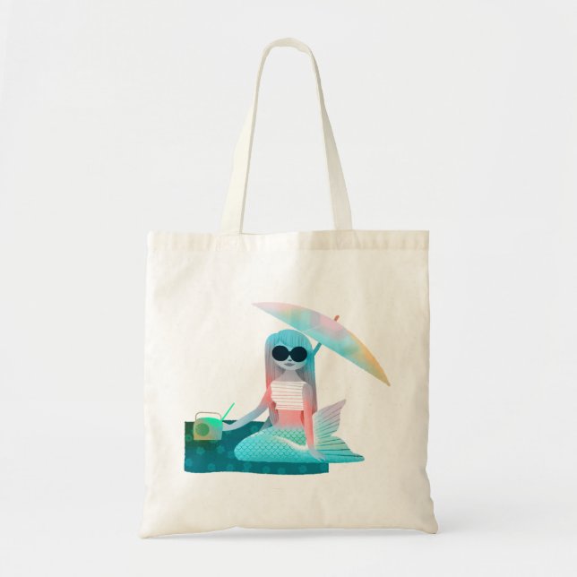 Cute illustration of mermaids' day on the Beach Tote Bag (Front)