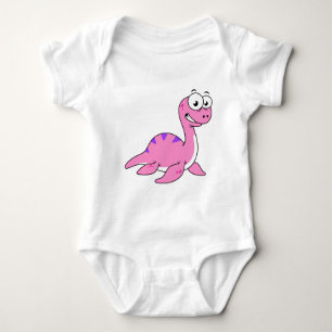 Cute Illustration Of The Loch Ness Monster. Baby Bodysuit