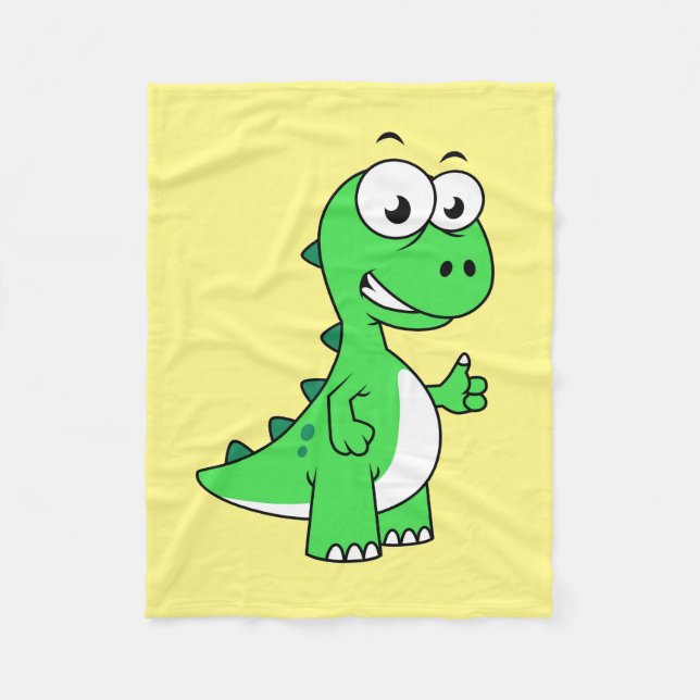 Cute Illustration Of Tyrannosaurus Rex. 2 Fleece Blanket (Front)