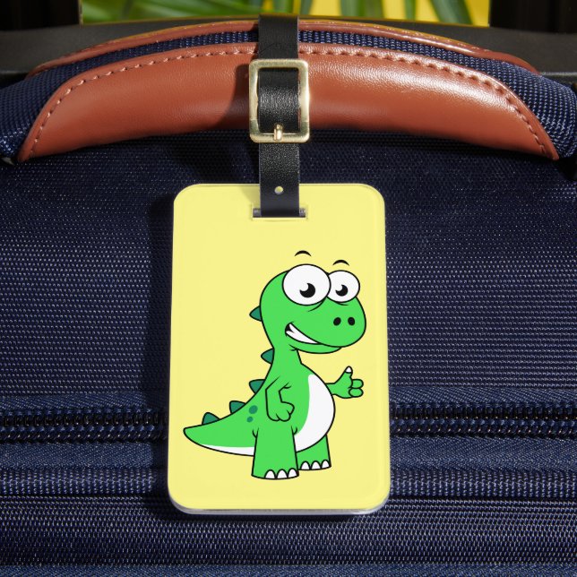 Cute Illustration Of Tyrannosaurus Rex. 2 Luggage Tag (Front Insitu 2)