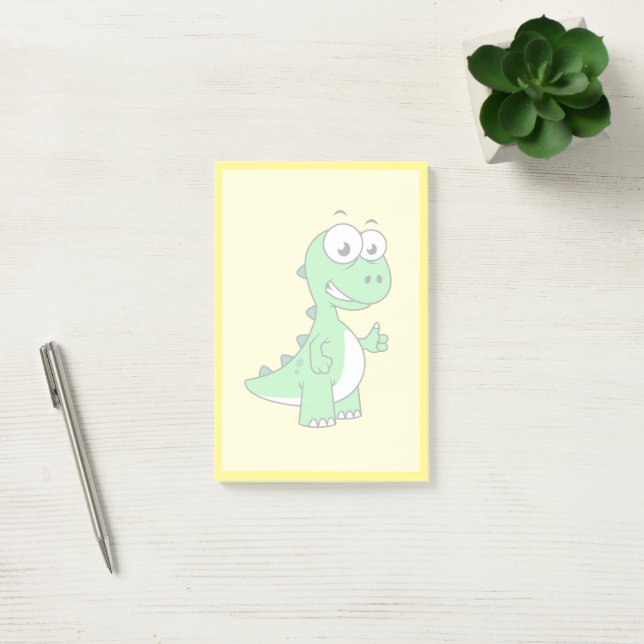 Cute Illustration Of Tyrannosaurus Rex. 2 Post-it Notes (Office)
