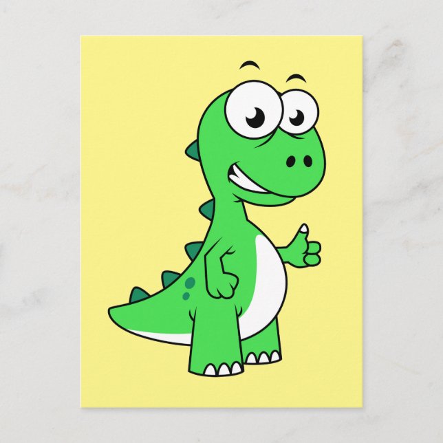 Cute Illustration Of Tyrannosaurus Rex. 2 Postcard (Front)