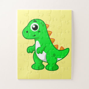 Cute Illustration Of Tyrannosaurus Rex. Jigsaw Puzzle