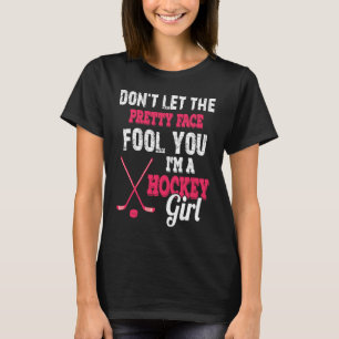 Cute I'm A Hockey Girl for Ice Hockey Girls T-Shirt