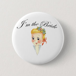 Cute I'm the Bride Hen Party Bridal Shower 6 Cm Round Badge