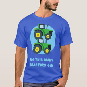 Cute Im This Many Tractors Old 2 Year Two Farm The T-Shirt