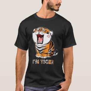 Cute I'm Tiger For Tiger Cat Cat Dad Cat Mum T-Shirt