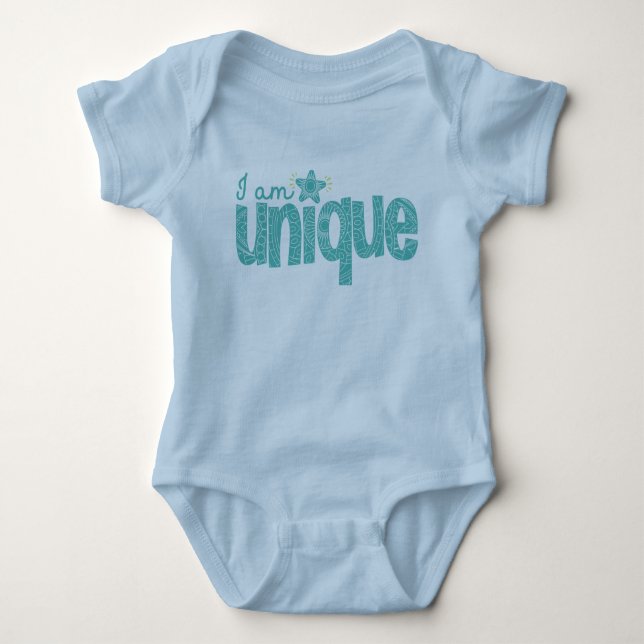 cute i'm unique one of a kind design toddler baby bodysuit (Front)