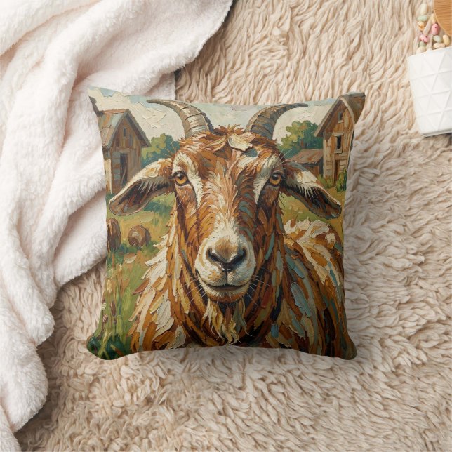 Cute Impastos Farm Animal Goat   Cushion (Blanket)