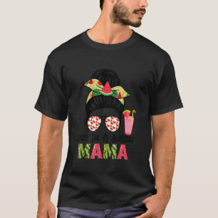 Cute In A Melon Mama Messy Bun Watermelon Summer 3 T-Shirt
