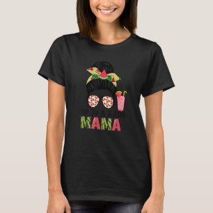 Cute In A Melon Mama Messy Bun Watermelon Summer T-Shirt