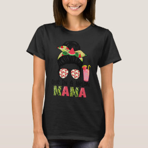 Cute In A Melon Mama Messy Bun Watermelon Summer T-Shirt