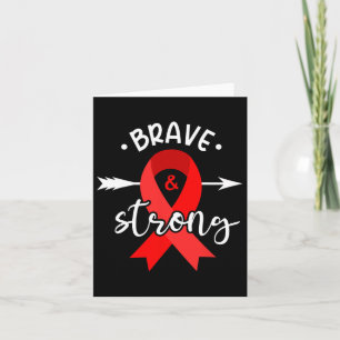 Cute In February We Wear Red Heart Disease Awarene Card