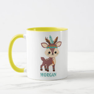 Cute Indian Deer, Personalise Name, Vs 2 Mug