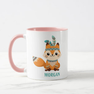 Cute Indian Fox, Personalise Name, Vs 2 Mug