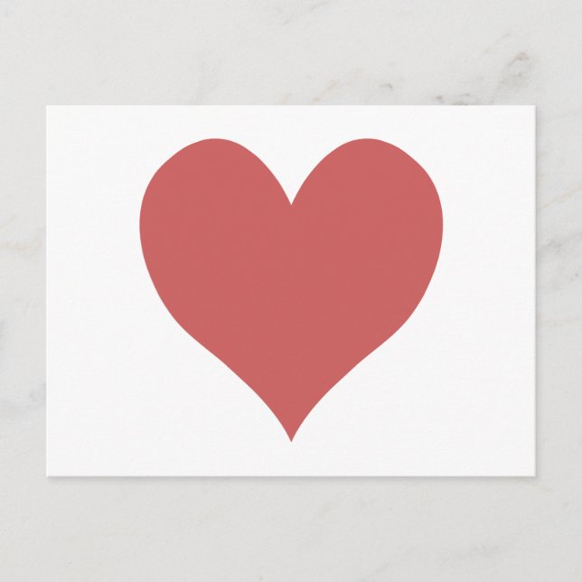 Cute Indian Red Heart Postcard (Front)
