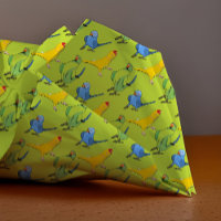 Cute Indian Ringneck Bright Green Parrot Pattern